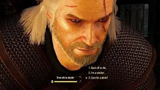 THE WITCHER 3 - Geralt's conversation with Bandits in the Inn (all options) [4K, 60fps]