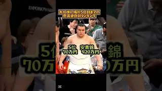 大相撲初場所５日目までの懸賞金合計ランキングTOP5