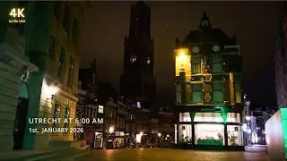 Utrecht 2026: The Quietest 6 AM Morning Walk ❄️ Freezing 4k ASMR