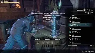 TESO: Craft a Damage Health Poison IX (Ravage Health, Ravage Magicka, Speed (Hinderance Expedition))