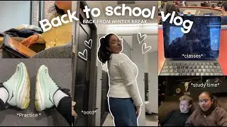 Back to School Vlog  | My 8AM&ndash;8PM College Day (Classes, Practice & Studying)