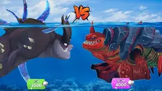 BIG PARASITE BEHELLMOTH SHARK VS LEVIATHAN DEMON SHARK - BIG SHARK - HUNGRY SHARK EVOLUTION GAMEPLAY