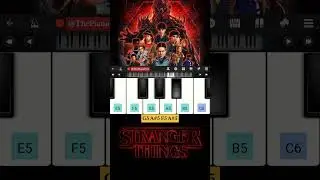 Stranger Things Theme Piano Short 🎹 Upside Down Vibes #shorts #mobilepiano