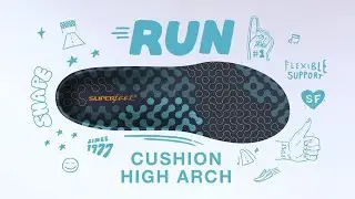 Superfeet&reg; Run Cushion High Arch Insoles