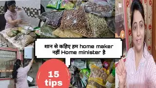 15 Indian monthly grocery planning shopping & organisation tips| grocery haul | kitchen organisation