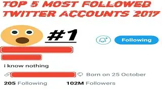 Top 5 Most Followed Twitter Accounts 2017