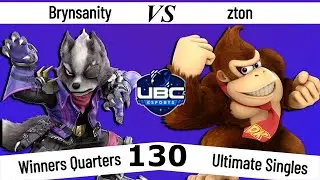 UBC Weekly #130 - Winners Quarter Finals - Brynsanity (Wolf) vs. zton (Donkey Kong) - SSBU