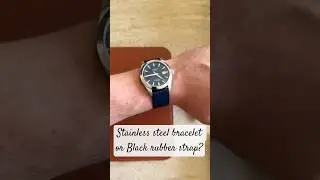 Stainless steel bracelet or Black rubber strap?