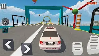 Mega Ramp Ambulance Car Stunts Game - Impossible Car Tracks 3D #3 - Android Gameplay