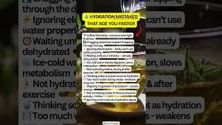 💧 Hydration Mistakes That Age You Faster