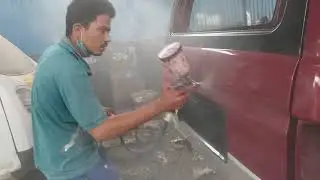 Toyota Qualis Maroon Full paint part 2