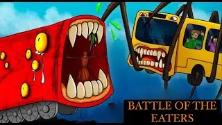 BATTLE OF THE EATERS! BUS vs. TRAIN! (Animation)