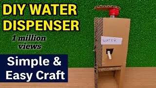 DIY Mini Water Tank Using Cardboard |Homemade Water Dispenser Project | #watertank #all maker
