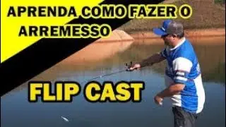 ensinando o arremesso Flip cast