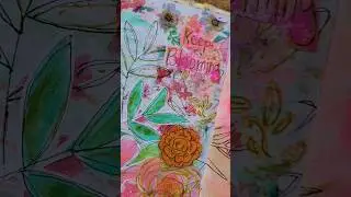 Blooming Art Journal Spread #artjournal #mixedmedia #botanicalart #flowerart