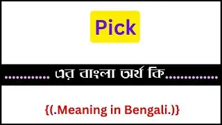 Pick এর বাংলা অর্থ কি , Pick meaning in bengali , Pick এর অর্থ কি