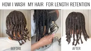 How To Wash Protective Style | For Length Retention (VERY DETAILED)