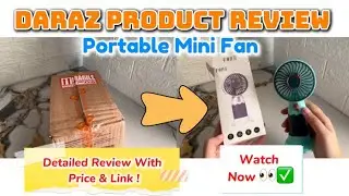 Daraz Product Review 🛍️ | Mini Portable Fan | Price & Link Mentioned | Must Watch Before Purchase ✅