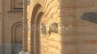 Plaster is Broken Away of a Brown Stoned Walls Holy Dormition Kiev-Pechersk Lavra Dormition