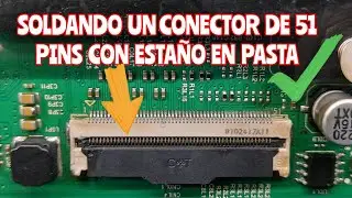 como soldar conector de placa main a t-con de 51 pins, con estaño en pasta