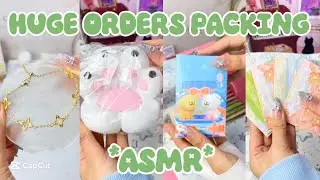 HUGE ORDERS PACKING ASMR 💫😺|| small business || nails art || nails asmr || asmr