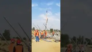 Tower erection work 660KV electrical transmission line