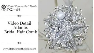 Starfish Rhinestone Bridal Hair Comb by Hair Comes the Bride - Atlantis