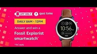 Amazon Quiz Todays Answer | 29 November 2018 | WIN Fossil Smartwatch