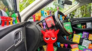 👀 I Found SPRUNKI Hiding In My Car! 🚗 Raddy|Mr Fun|Durple|Pinki|Oren|Clukr|Garnold|Hunting Real Life