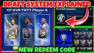 FC MOBILE DRAFT SYSTEM EXPLAINED || NEW REDEEM CODE #draft #fcmobiledraft  #fcmobileredeemcode