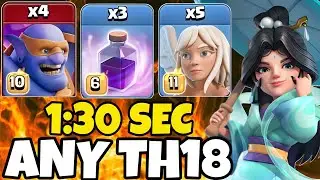 TH18 Super Bowler Healer Smash 🔥 x3 Rage Spell | Best 3 Star Attack Strategy | ( Clash of Clans ) !!