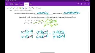 Dividing Rational Expressions