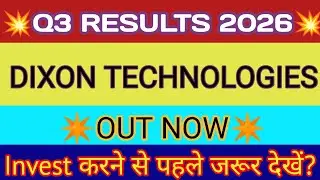 Dixon Q3 Results 2026 🔴 Dixon Technologies Results Today 🔴 Dixon Technologies Share Latest News