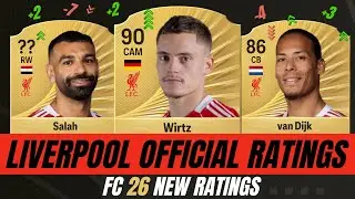 FC 26 | LIVERPOOL OFFICIAL RATINGS in FIFA Ultimate Team! 🔥ft. Salah, Wirtz, Van Dijk, Alisson...