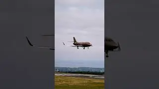 Dassault Falcon 2000LX Landing at Bristol Airport (Private Jet) #shorts #privatejet #privatejets
