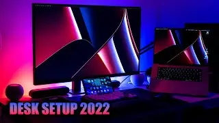 What's on my desk | Home office/Desk setup | MacBook Pro Desk Setup | Setup Tour 2022