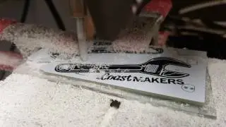 Rotary and laser engraver at Sechelt Sign and Printing.