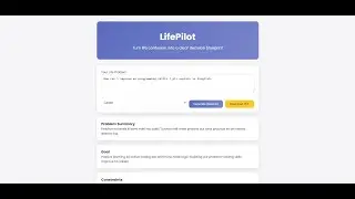 LifePilot &ndash; AI-Powered Life Problem Solver | Hackathon Project Demo 2026