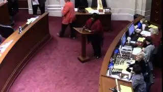 SB325 debate Linda Chesterfield talking about greedy Superintendents