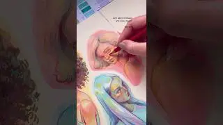 Portrait Drawing Process - Markers and Colored Pencils ✏️