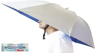 Umbrella Hat 37 inch Fishing Umbrella Hat Hands Free Foldable UV Protection