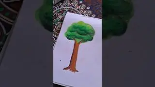 How to draw tree with oil pastel colour part 2. #art #nabonita