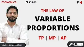Concept of The Law of VARIABLE PROPORTIONS | Theory of Production | Returns to a Factor