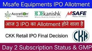 Msafe Equipments IPO Allotment Status | CKK Retail Mart IPO Final Decision Apply Or Not ?