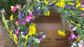 J'FLORU Spring Wreath 24 Inch Summer Wreaths for Front Door Artificial Flower Wreath with Daisy and