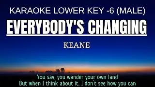 Keane - Everybody's Changing (Karaoke Lower Key Nada Rendah Pria -6 F#)