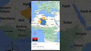 Angola Vs Algeria land area size comparison #shorts #maps #country_comparison