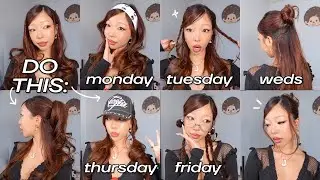 BAD AT HAIR? do these hairstyles for each day of the week *easy*