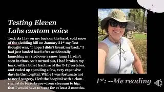 Testing ElevenLabs custom voice