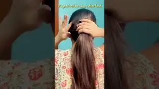 No Rubber Band? No Problem! Easy Ponytail Hack😉@misshelly_official #hair #hacks #ponytail #shorts